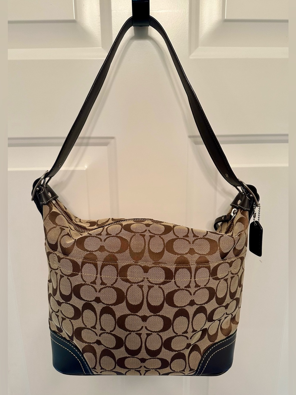 Coach Signature “C” Print Hobo – Beige/Brown (circa early 2000s) Y2K